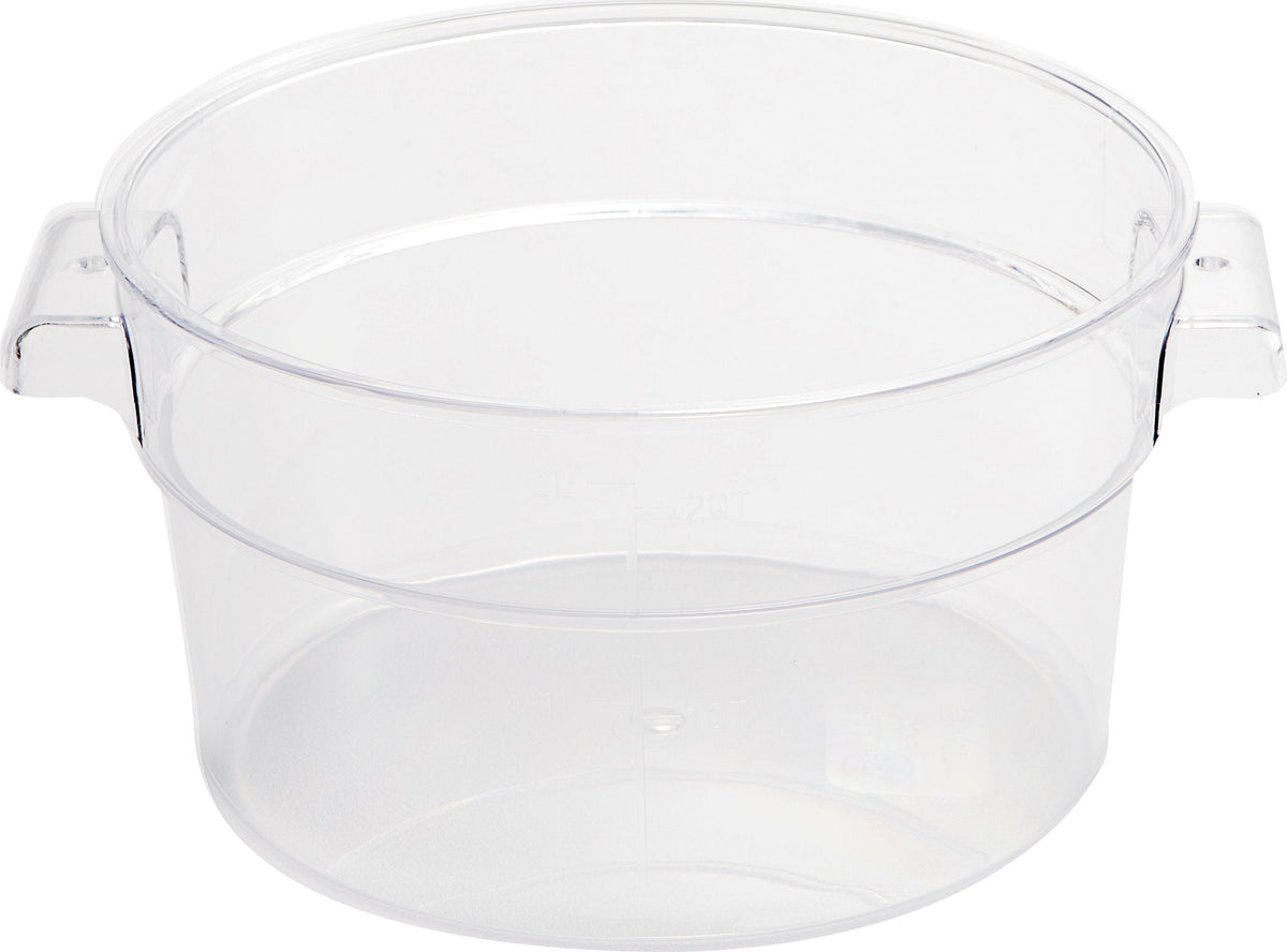 Omcan - 2 QT Translucent Polypropylene Round Food Storage Container, Pack of 30 - 80226