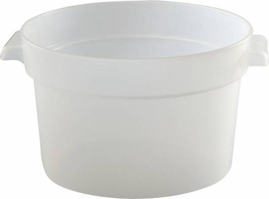 Omcan - 2 QT White Polypropylene Round Food Storage Container, Pack of 50 - 80227