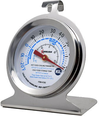 Omcan - 2" Refrigeration Thermometer With Hanging Hook and Built-In Standing Panel, Pack of 30 - 47202