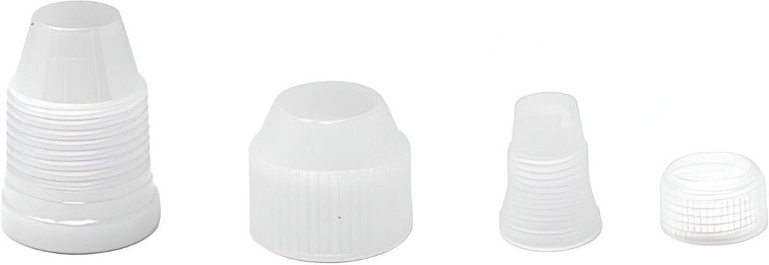 Omcan - 2 Sets of Polypropylene Pastry Tip Couplers, 1 Large & 1 Small, Pack of 90 Sets - 48899
