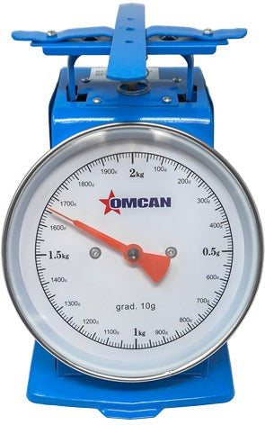 Omcan - 2 kg Dial Spring Scale with Stainless Steel Platform, Pack of 3 - 46753