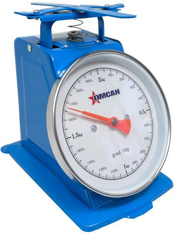 Omcan - 2 kg Dial Spring Scale with Stainless Steel Platform, Pack of 3 - 46753