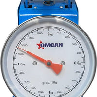 Omcan - 2 kg Dial Spring Scale with Stainless Steel Platform, Pack of 6 - 46753