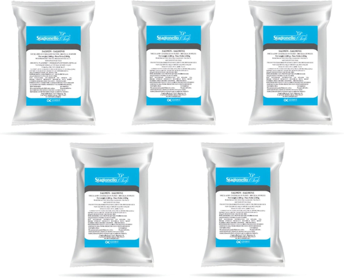 Omcan - 2 kg Per Bag Curing Salts and Spice Blend for Salmon, Pack of 3 - CCONCSALMAF
