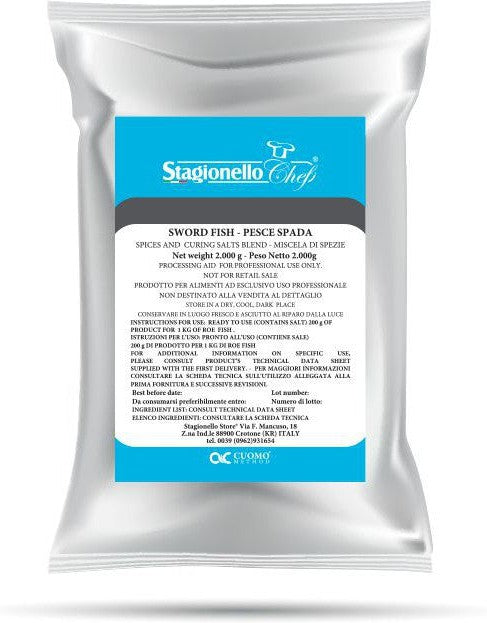 Omcan - 2 kg Per Bag Stagionello Curing Salts and Spice Blend for Sword Fish, Pack of 3 - ACSPAAF240