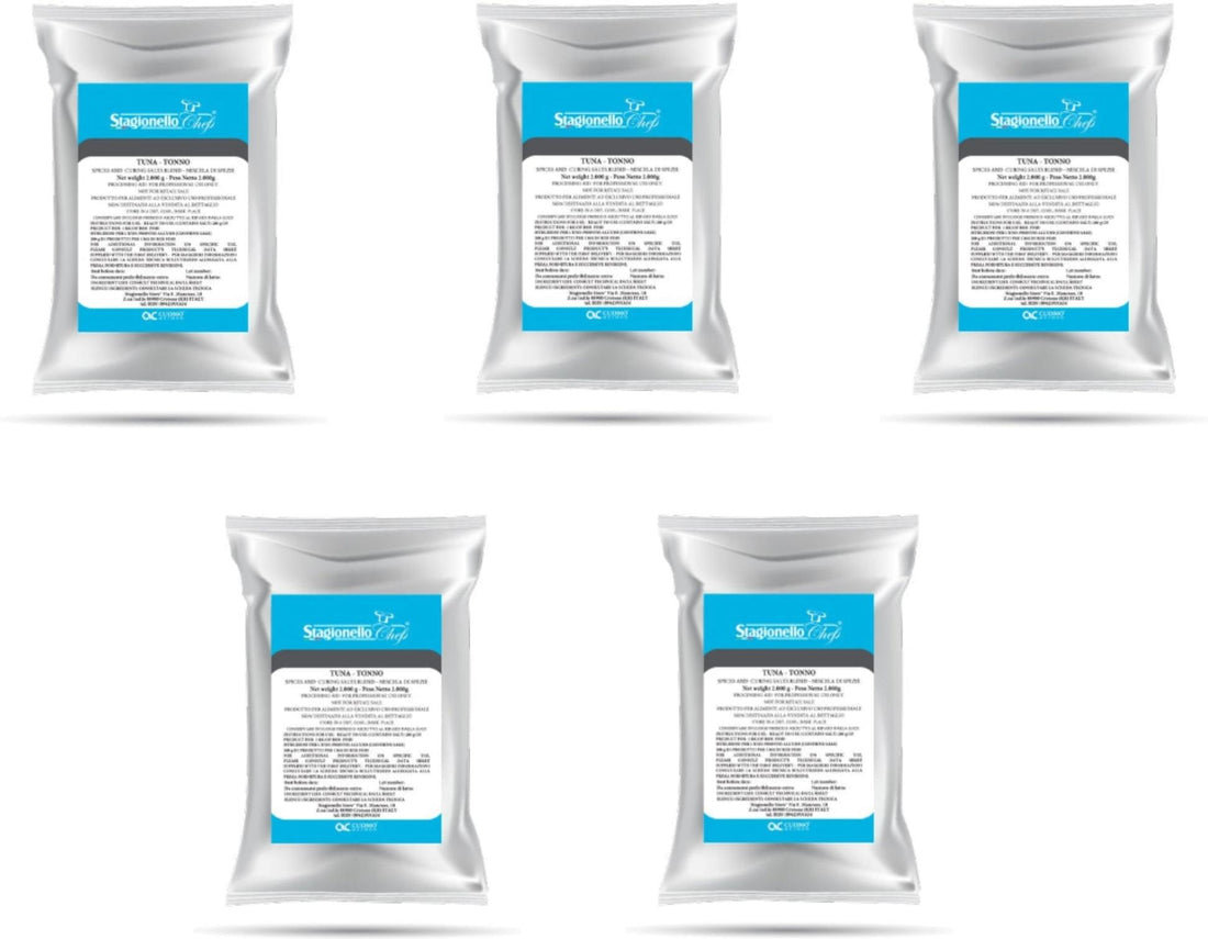 Omcan - 2 kg Per Bag Stagionello Curing Salts and Spice Blend for Tuna Fish, Pack of 3 - ACTONAF240