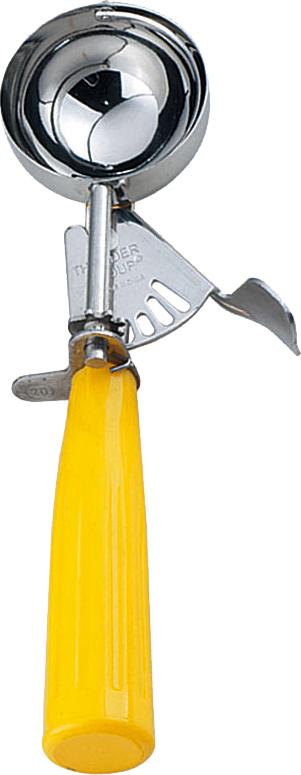 Omcan - 2 oz Yellow Ice Cream Scoop, Pack of 10 - 34845