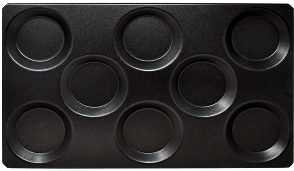 Omcan - 2 x 20" Full Size Non-Stick Stainless Steel Multi-Baker Pan with 8 molds for Combi-Oven, Pack of 3 - 44546
