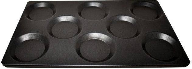 Omcan - 2 x 20" Full Size Non-Stick Stainless Steel Multi-Baker Pan with 8 molds for Combi-Oven, Pack of 6 - 44546