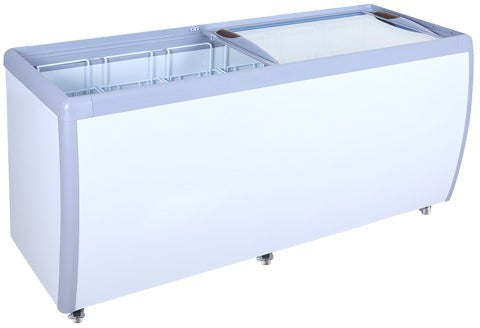 Omcan - 20 Cu.Ft Ice Cream Chest Freezer With Flat Glass Top - 46730