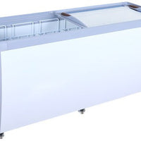 Omcan - 20 Cu.Ft Ice Cream Chest Freezer With Flat Glass Top - 46730