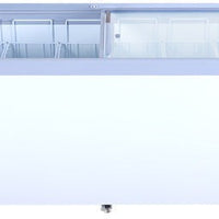Omcan - 20 Cu.Ft Ice Cream Chest Freezer With Flat Glass Top - 46730