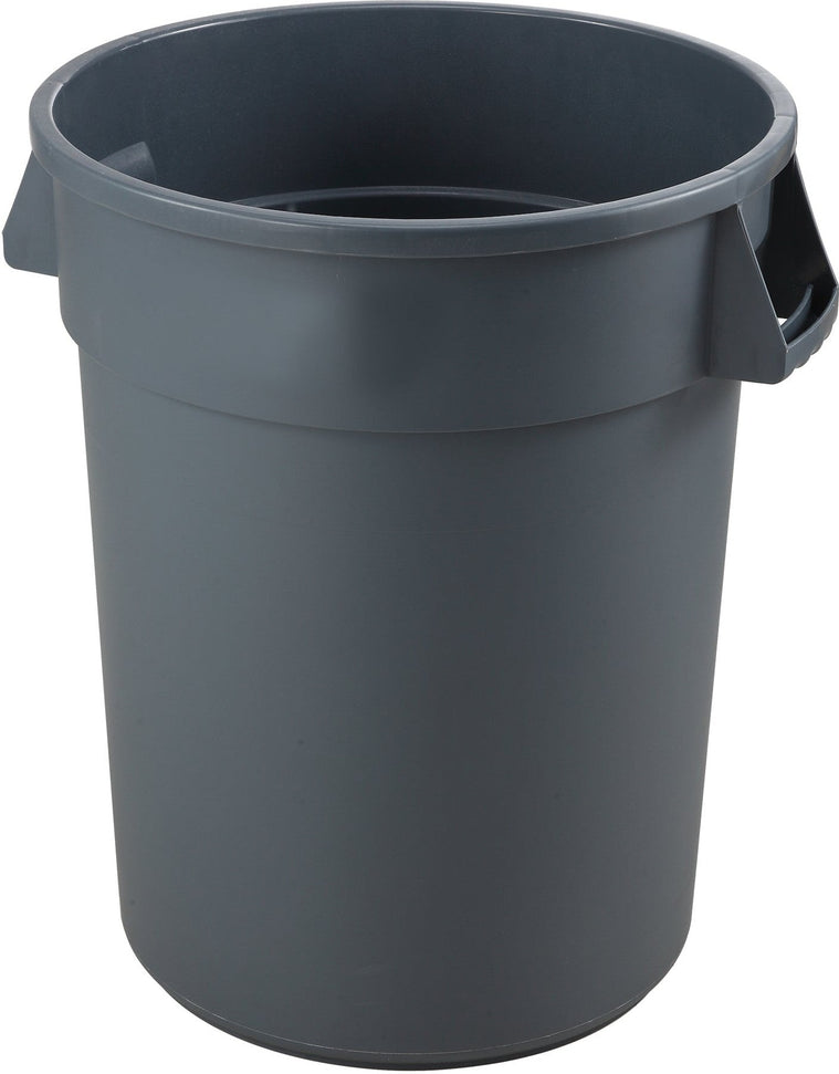 Omcan - 20 Gallon Gray Heavy-Duty Polyethylene Trash Can, Pack of 3 - 47625