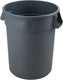 Omcan - 20 Gallon Gray Heavy-Duty Polyethylene Trash Can, Pack of 3 - 47625