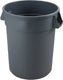 Omcan - 20 Gallon Gray Heavy-Duty Polyethylene Trash Can, Pack of 6 - 47625