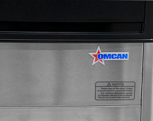 Omcan - 20″ Ice Maker Dual Water Input with 33 lb Bin Capacity - 48054