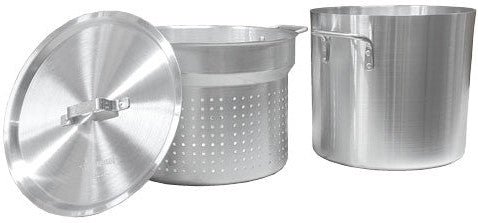 Omcan - 20 QT Aluminum Double Boiler with Perforated Inner Pot - 43441