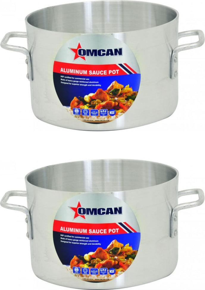 Omcan - 20 QT Aluminum Sauce Pot, Pack of 2 - 43392