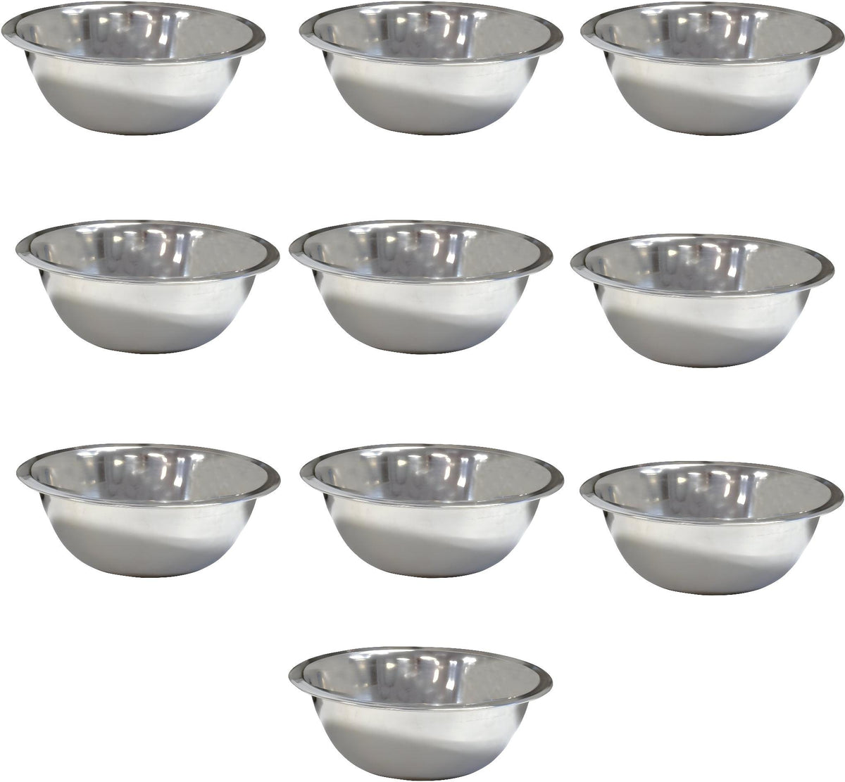 Omcan - 20 QT Stainless Steel Mixing Bowl, Pack of 4 - 44448