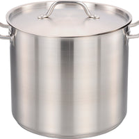 Omcan - 20 QT Stainless Steel Stock Pot with Cover - 80440