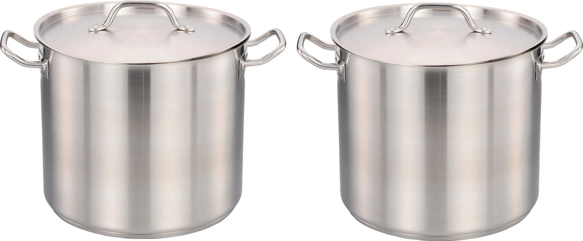 Omcan - 20 QT Stainless Steel Stock Pot with Cover - 80440