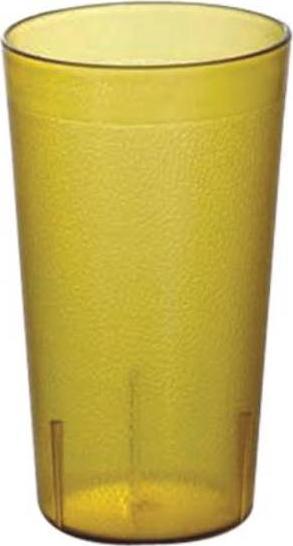 Omcan - 20 oz Amber Pebbled Tumbler (591 ml), 100/cs - 80346