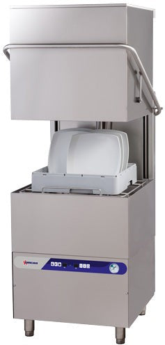 Omcan - 20" x 20" Heavy Duty Upright High Temperature Dishwasher with Digital Panel - 46797