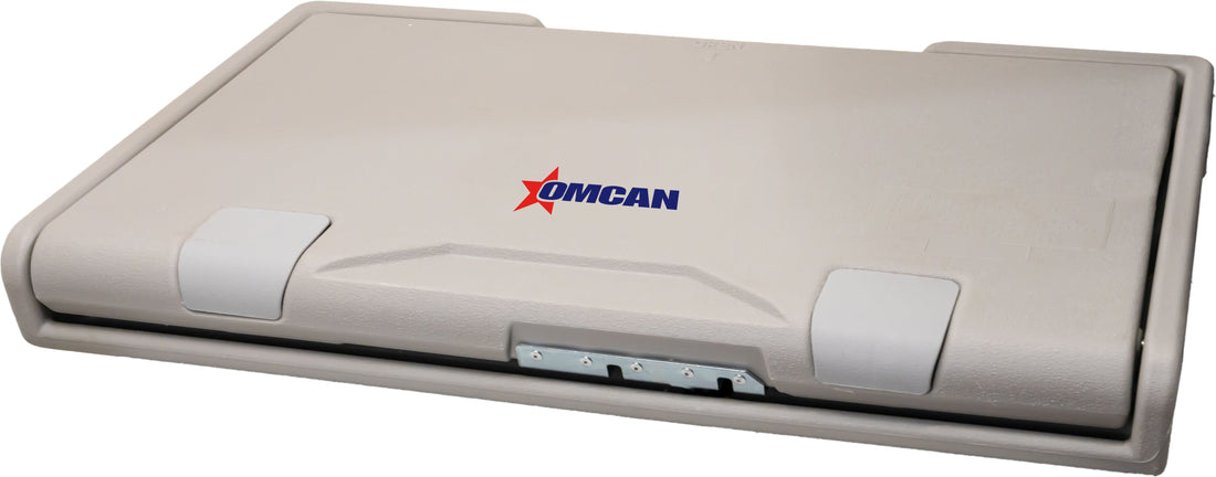 Omcan - 20 x 35" Grey Polyethylene Horizontal Mount Baby Changing Station Table - 48100