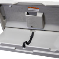 Omcan - 20 x 35" Grey Polyethylene Horizontal Mount Baby Changing Station Table - 48100