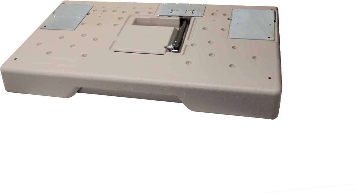 Omcan - 20 x 35" Grey Polyethylene Horizontal Mount Baby Changing Station Table - 48100