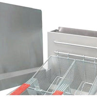 Omcan - 20.5 x 18" Stainless Steel Side Splash Guard For Gas Deep Fryer, Pack of 6 - 47451