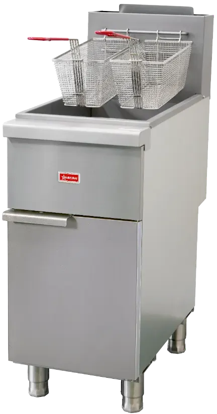 Omcan - 21" 80 Lbs Propane Gas Floor Fryer - CE-CN-F5-LP