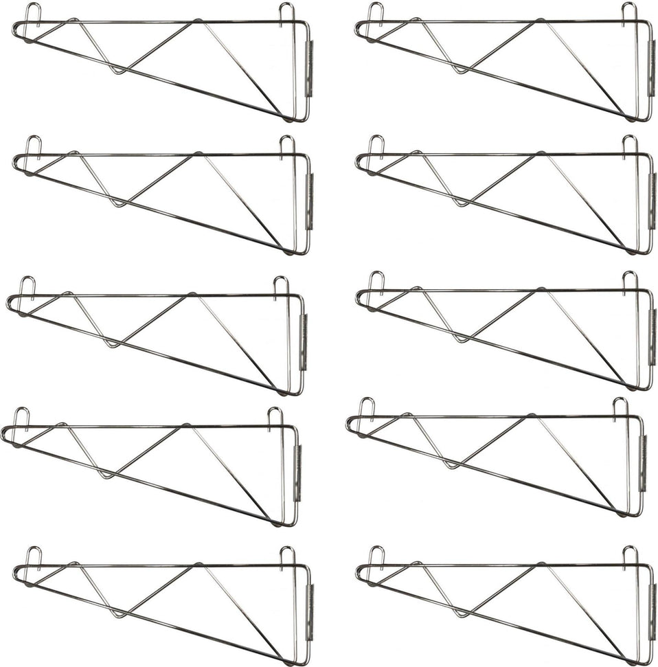Omcan - 21" Chrome Wall Bracket, Pack of 10 - 47509