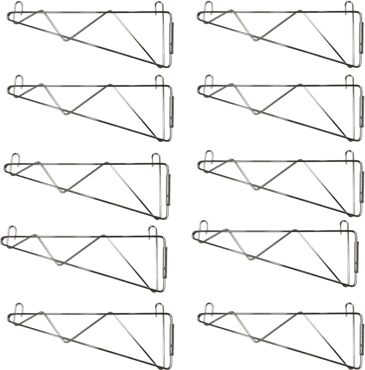Omcan - 21" Chrome Wall Bracket, Pack of 10 - 47509