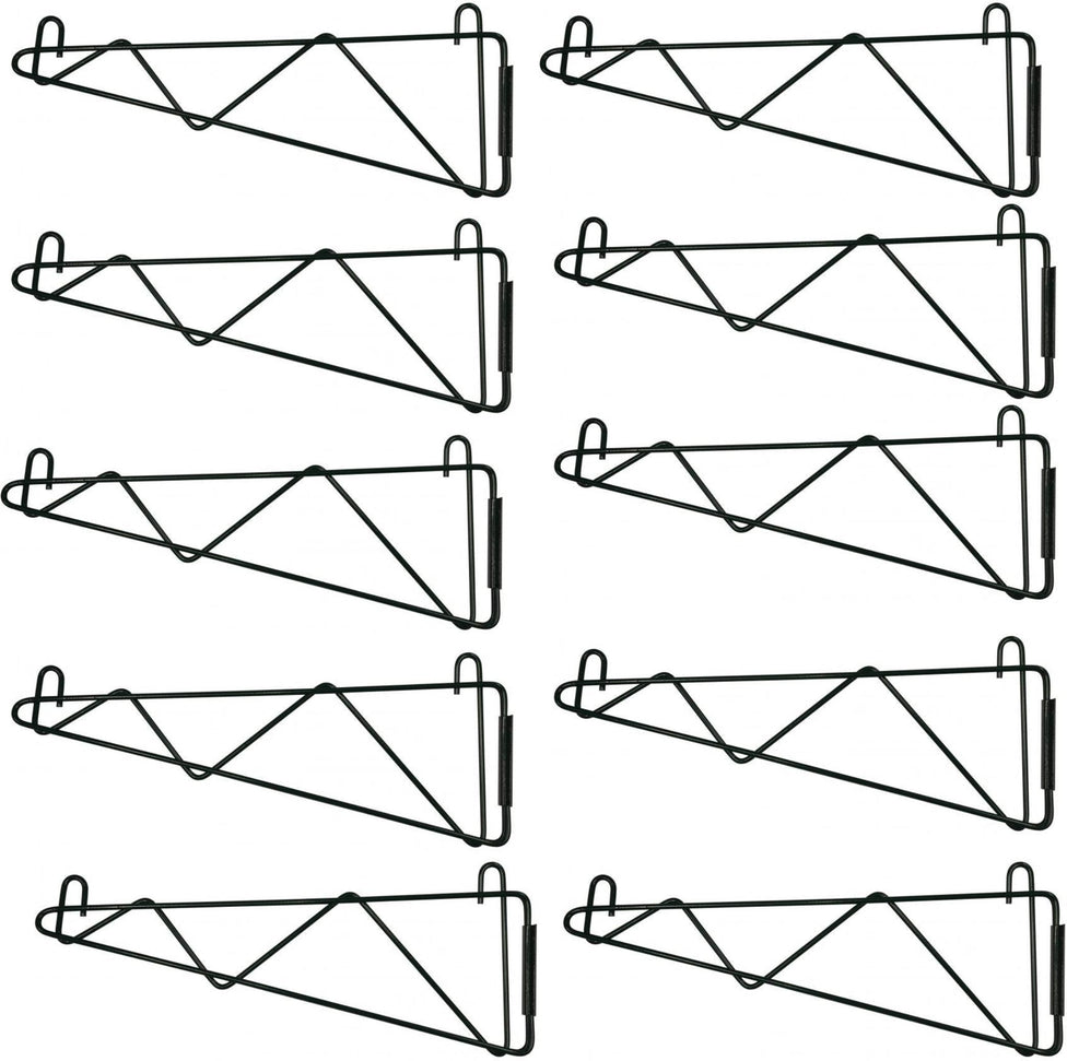 Omcan - 21" Epoxy Coated Wall Bracket for Wire Shelving, Pack of 10 - 47508