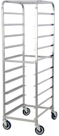 Omcan - 21” x 21” x 69” 10 Pan Stainless Steel End Load Bun / Sheet Pan Rack - 13501