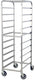Omcan - 21” x 21” x 69” 10 Pan Stainless Steel End Load Bun / Sheet Pan Rack - 13501