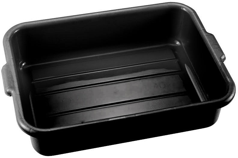 Omcan - 21.5″ x 15.5″ x 5″ Polypropylene Standard Black Bus Box, Pack of 15 - 81000