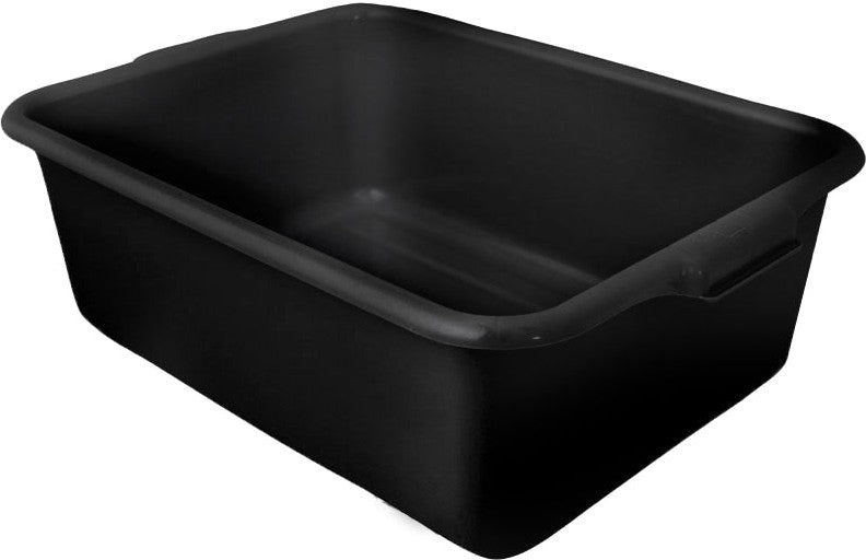 Omcan - 21.5″ x 15.5″ x 7″ Standard Black Bus Box, Pack of 15 - 80623