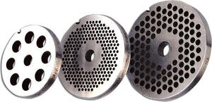 Omcan - #22 (10 mm) Carbon Steel Hubless Meat Grinder Plate, 10/cs - 11250
