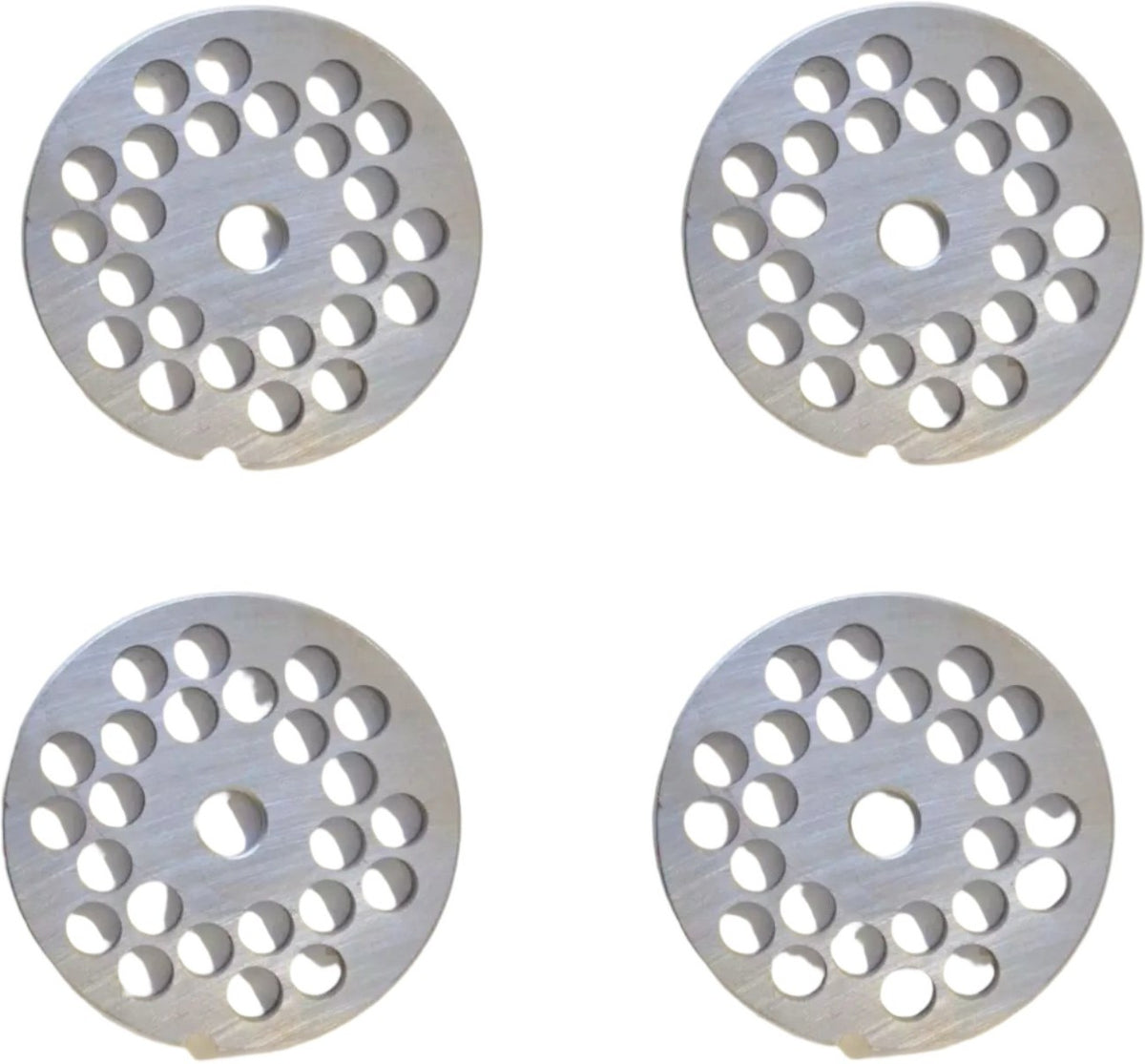 Omcan - #22 (10 mm) European-Style Stainless Steel Hubless Meat Grinder Plate, Pack of 3 - 11224