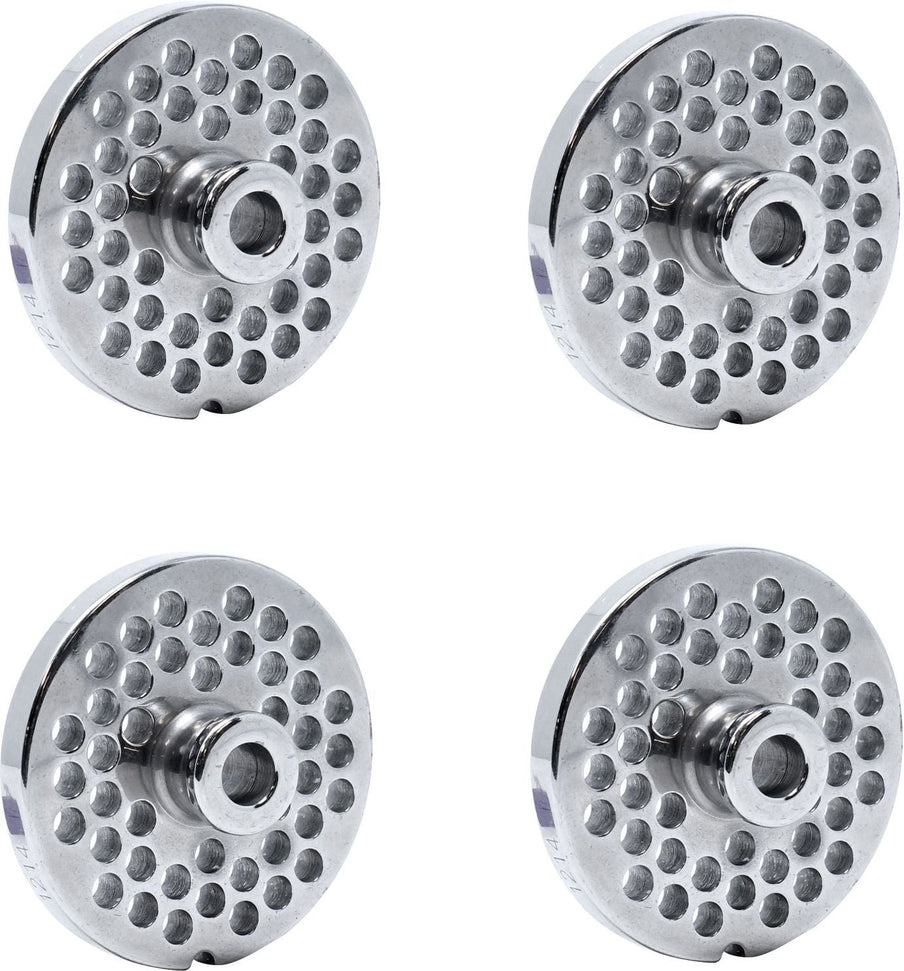 Omcan - #22 (10 mm) European-Style Stainless Steel with Hub Meat Grinder Plate, Pack of 2 - 11203