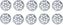 Omcan - #22 (12 mm) Carbon Steel Hubless Meat Grinder Plate, Pack of 5 - 11251