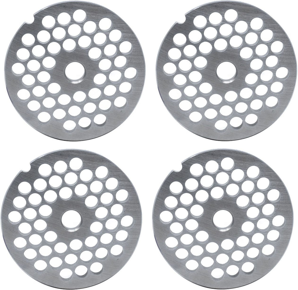Omcan - #22 (12 mm) European-Style Stainless Steel with Hub Meat Grinder Plate, Pack of 4 - 11204
