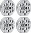 Omcan - #22 (12.8 mm) Stainless Steel Meat Grinder Plate with Hub & Flat Sides, Pack of 2 - 40308