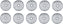 Omcan - #22 (16 mm) Carbon Steel Hubless Meat Grinder Plate, Pack of 5 - 11253