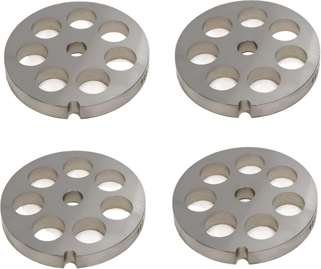 Omcan - #22 (18 mm) European-Style Stainless Steel Hubless Meat Grinder Plate, Pack of 3 - 11226