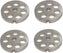 Omcan - #22 (18 mm) European-Style Stainless Steel Hubless Meat Grinder Plate, Pack of 3 - 11226