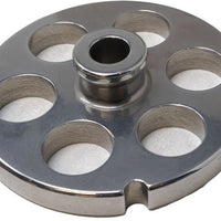 Omcan - #22 (18 mm) European-Style Stainless Steel with Hub Meat Grinder Plate, Pack of 2 - 11205