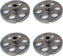 Omcan - #22 (18 mm) European-Style Stainless Steel with Hub Meat Grinder Plate, Pack of 2 - 11205